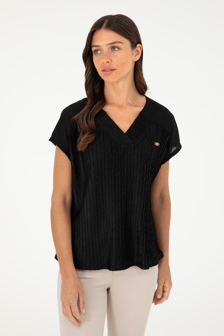 Kadın Siyah Tişört - 50281804021