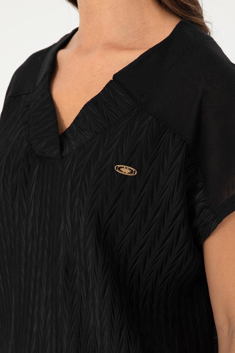 Kadın Siyah Tişört - 50281804021