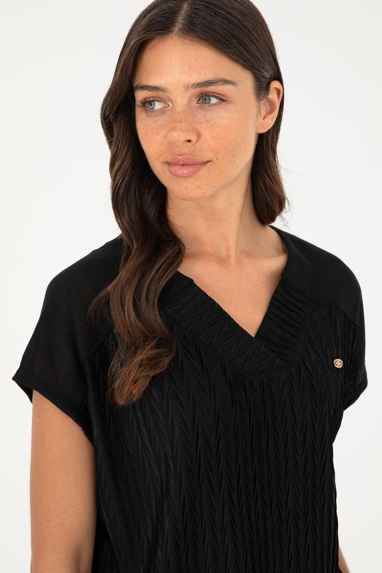 Kadın Siyah Tişört - 50281804021