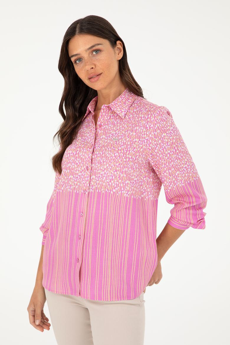 Kadın Menekşe Uzun Kollu Gömlek - 50280955002
