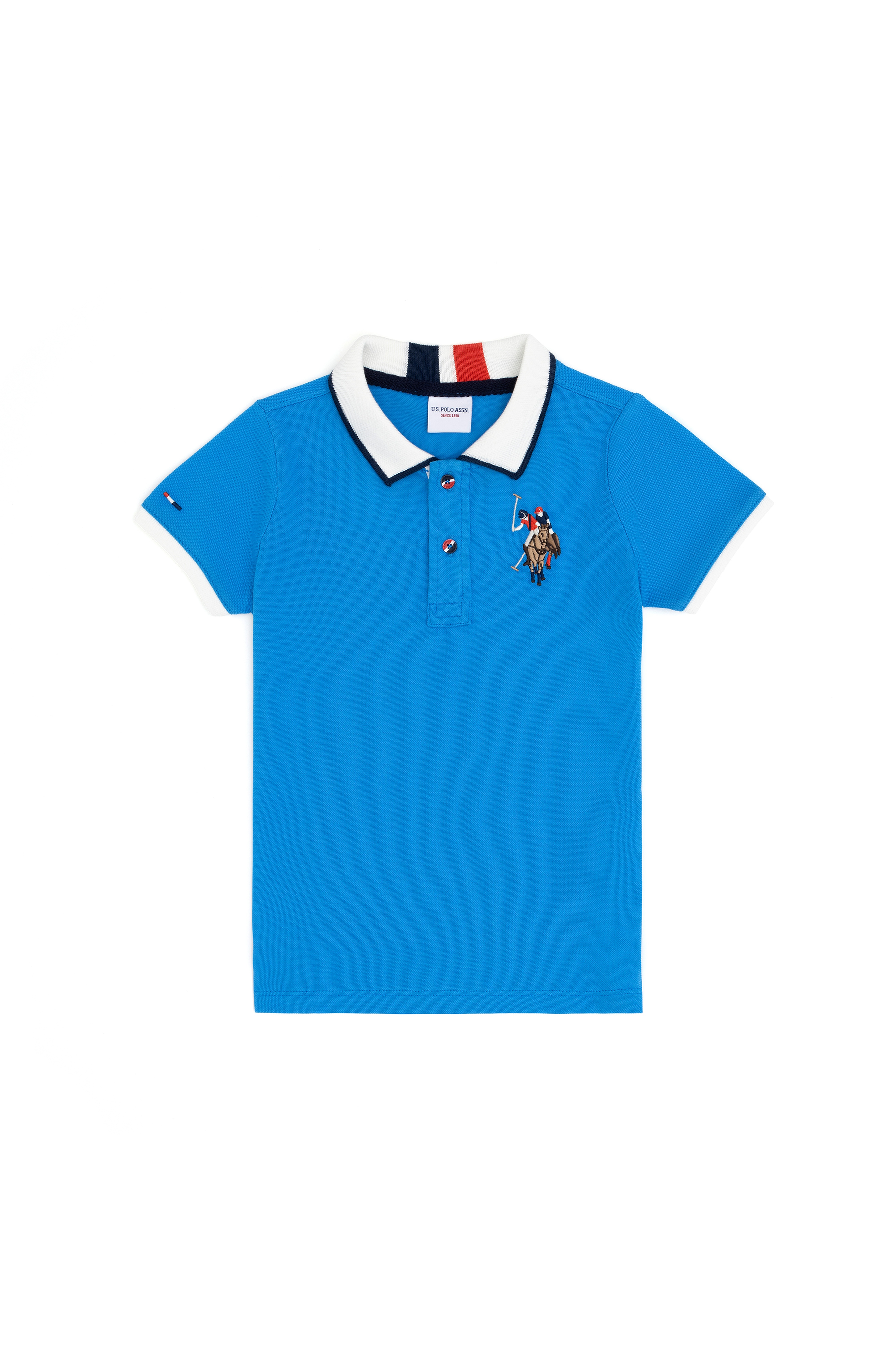 Erkek Çocuk Saks Basic Polo Yaka Tişört - Image 1