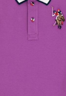 Erkek Çocuk Mor Basic Polo Yaka Tişört - 50279570090