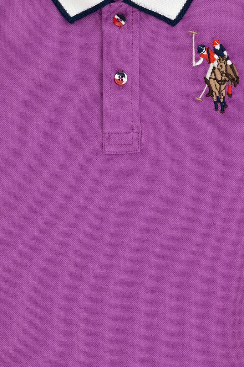 Erkek Çocuk Mor Basic Polo Yaka Tişört - 50279570090