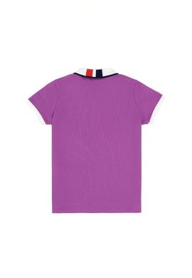 Erkek Çocuk Mor Basic Polo Yaka Tişört - 50279570090