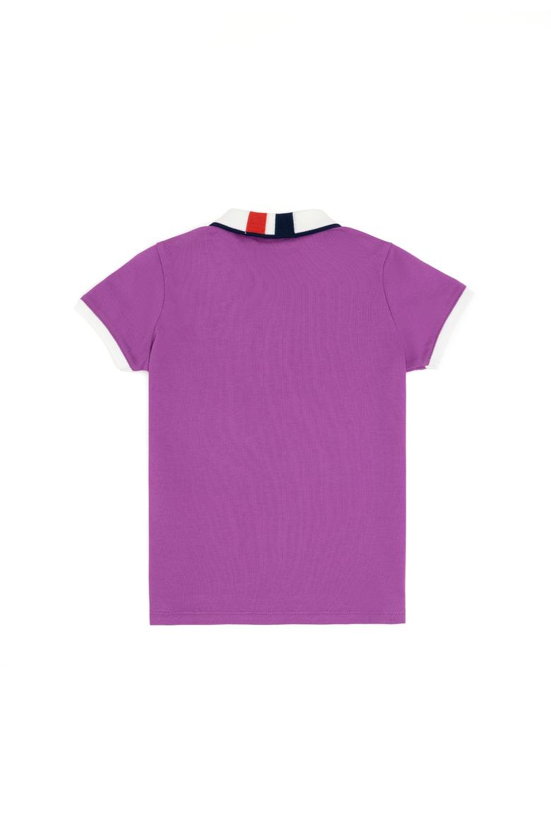 Erkek Çocuk Mor Basic Polo Yaka Tişört - 50279570090