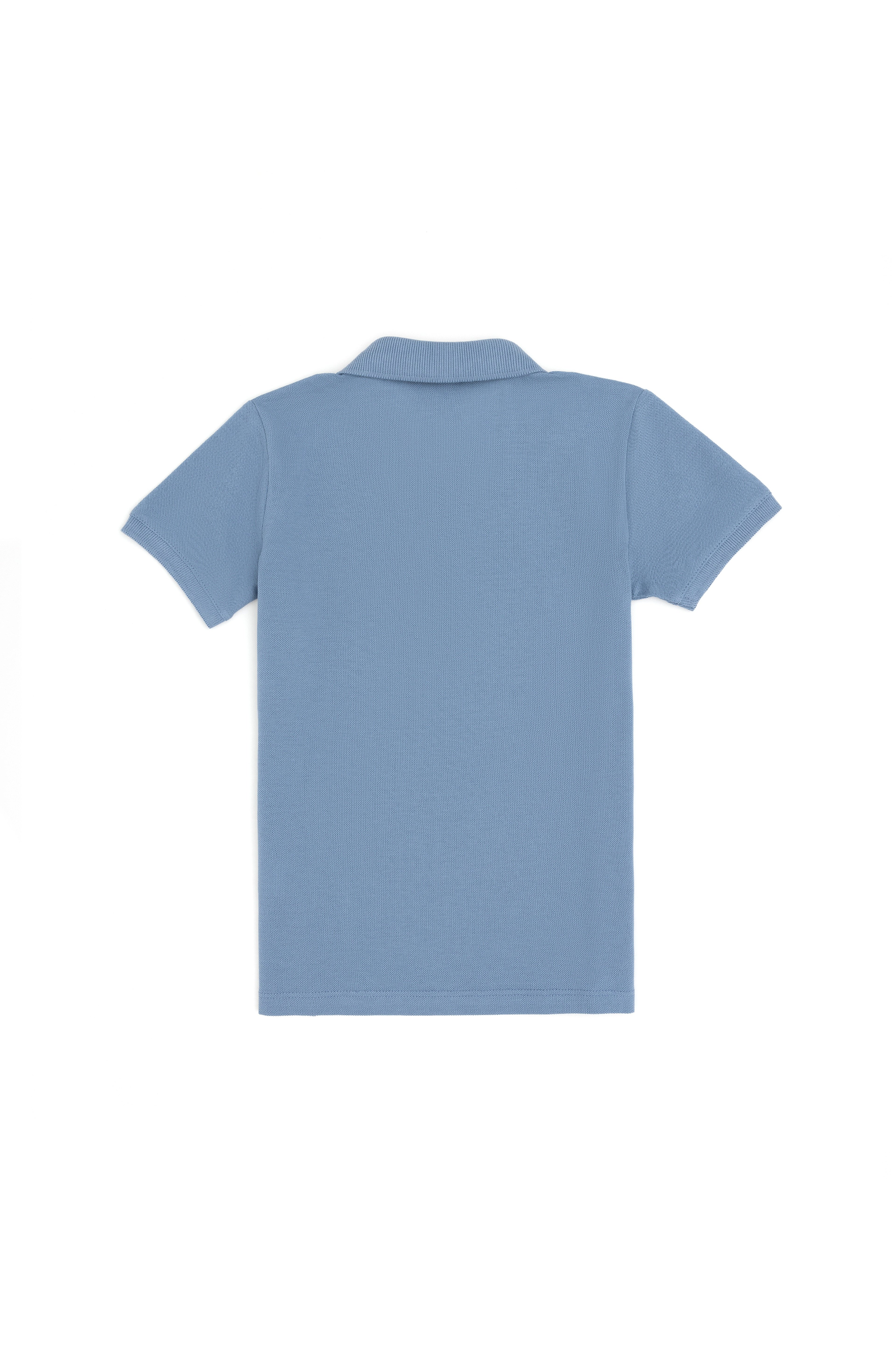 Erkek Çocuk İndigo Basic Polo Yaka Tişört - Image 2