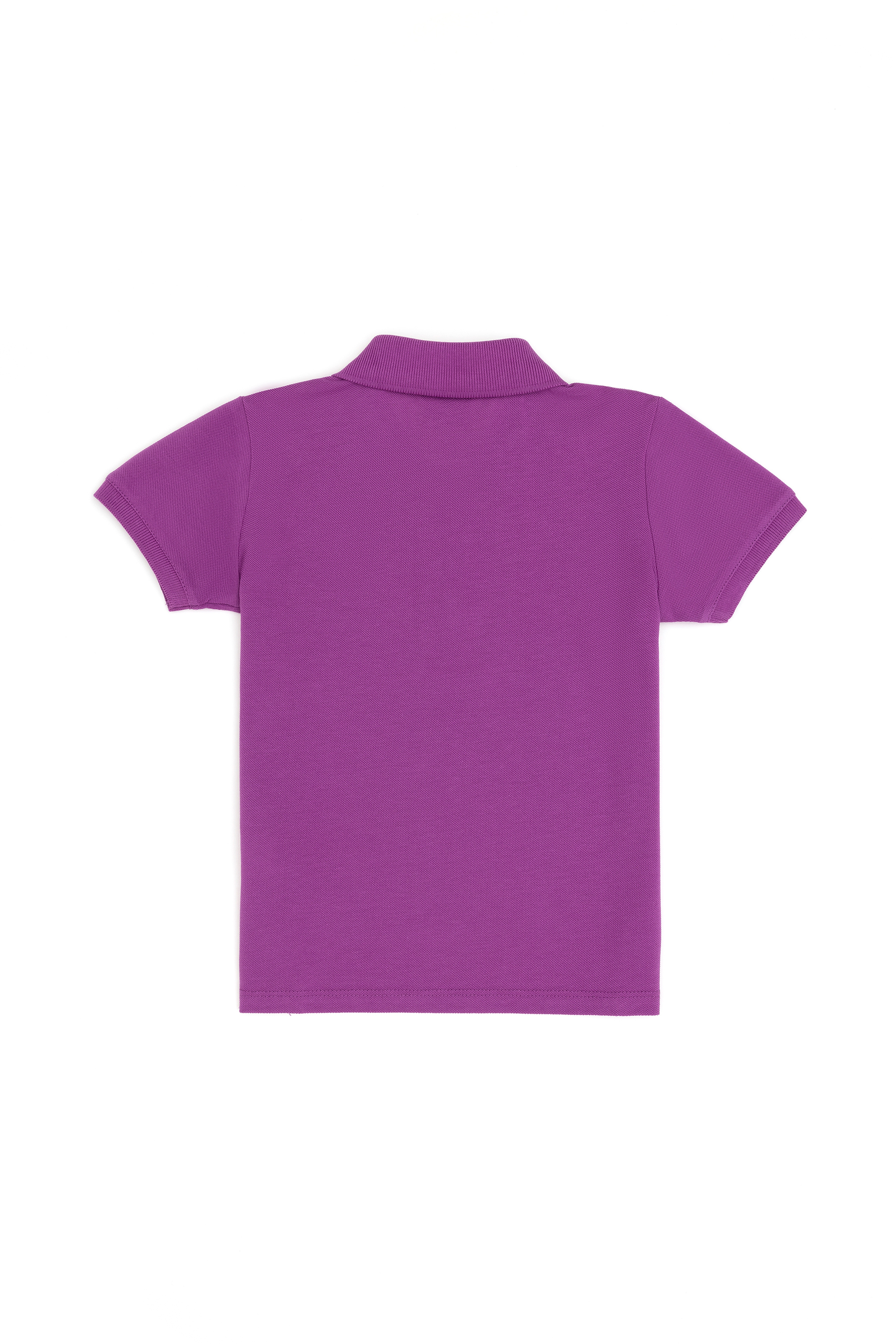 Erkek Çocuk Mor Basic Polo Yaka Tişört - Image 2