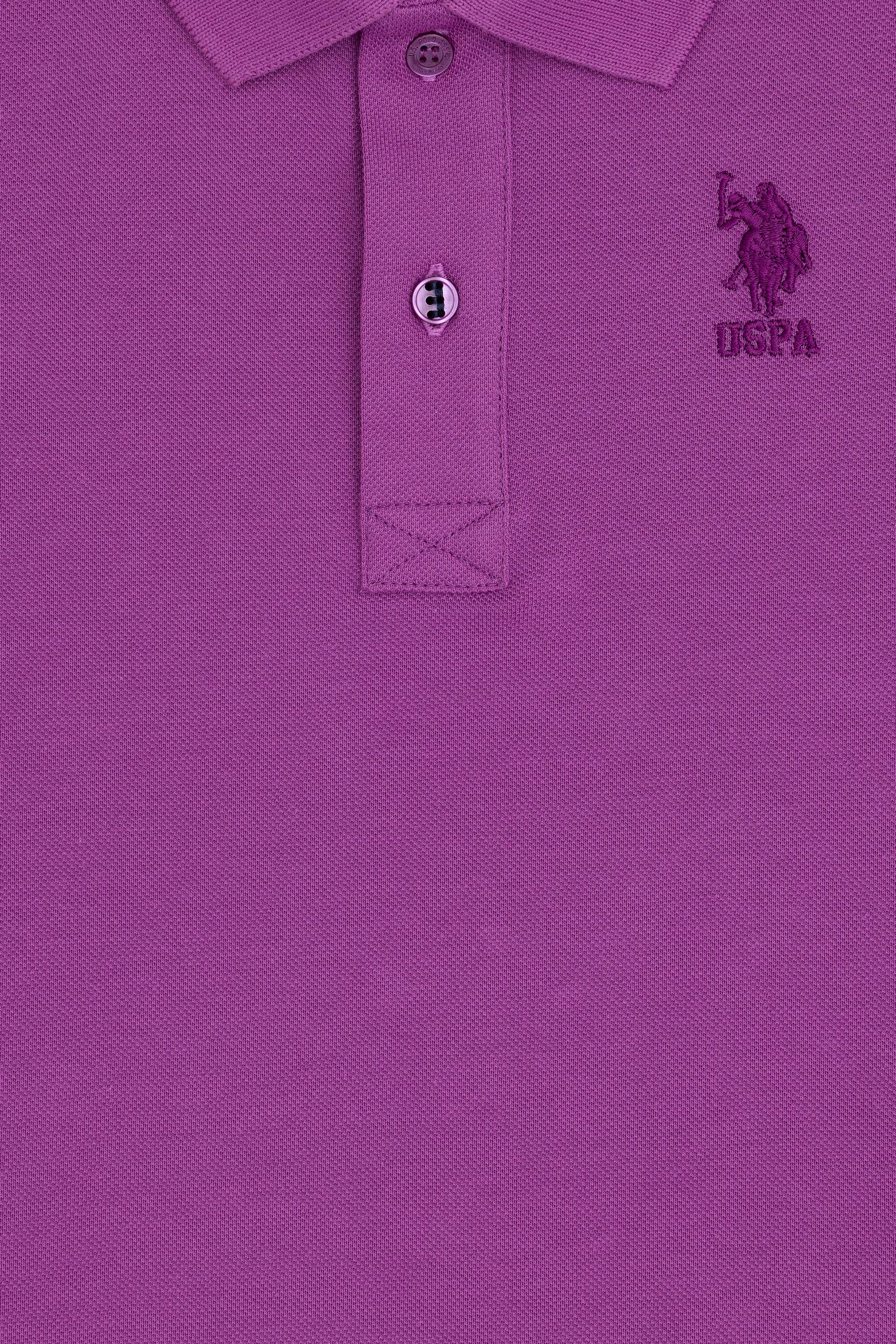 Erkek Çocuk Mor Basic Polo Yaka Tişört - Image 3