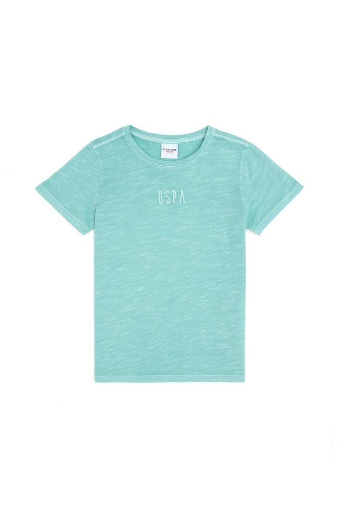 Erkek Çocuk Mint Bisiklet Yaka Tişört