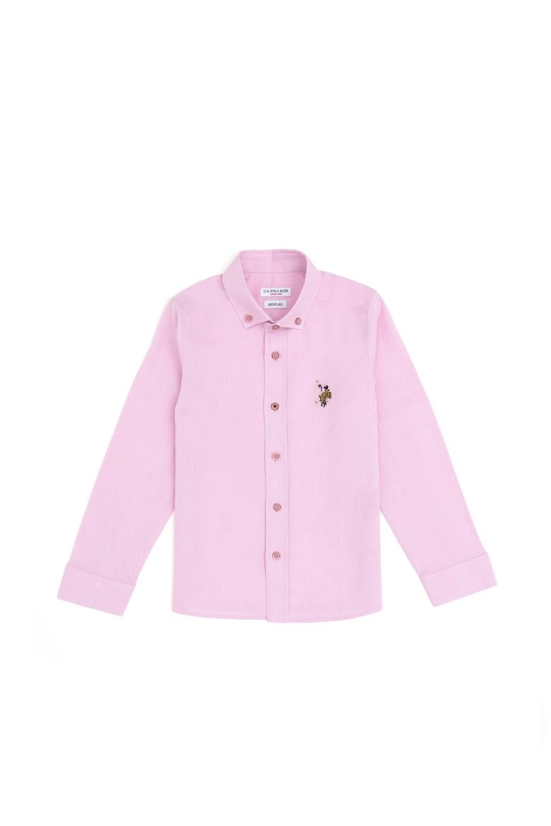 Erkek Çocuk Menekşe Uzun Kollu Basic Gömlek