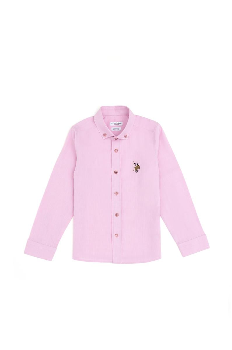 Erkek Çocuk Menekşe Uzun Kollu Basic Gömlek