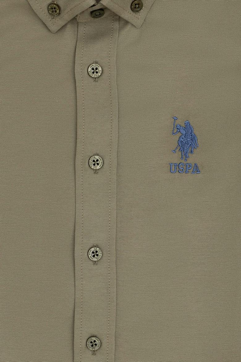 Erkek Çocuk Haki Uzun Kollu Basic Gömlek - 50284001058