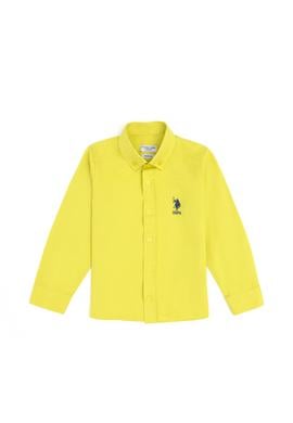 Erkek Çocuk Fıstık Yeşili Uzun Kollu Basic Gömlek - 50284001047