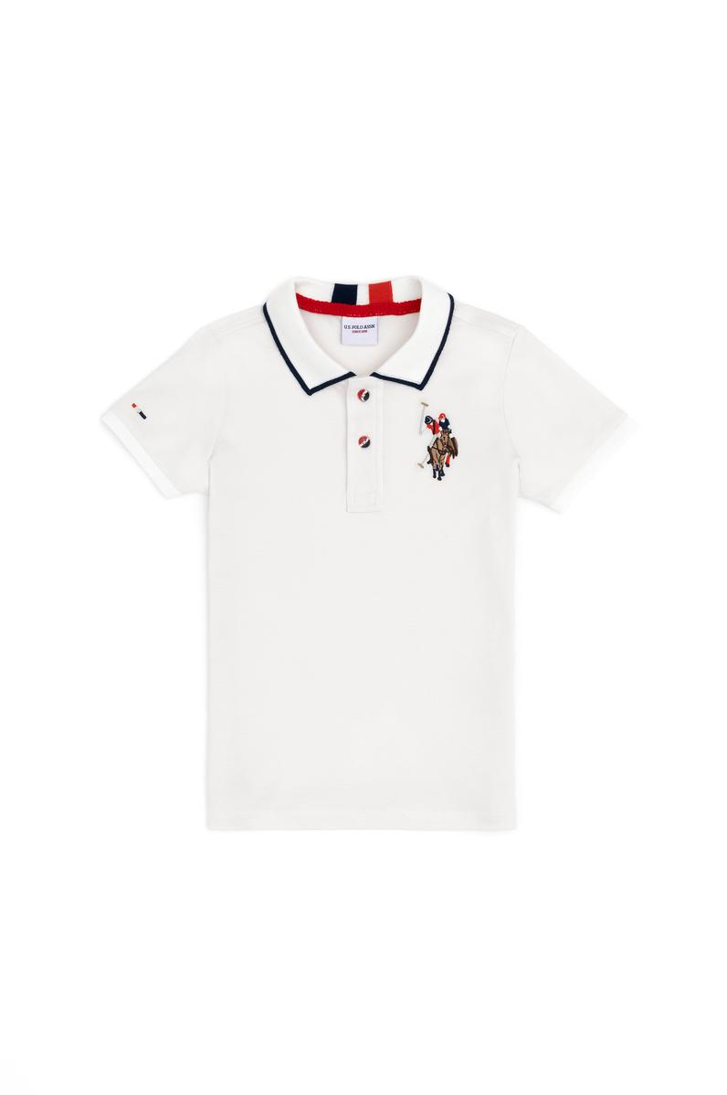 Erkek Çocuk Ekru Basic Polo Yaka Tişört