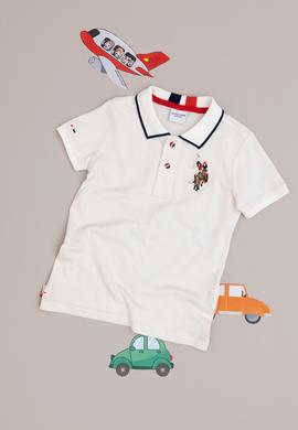 Erkek Çocuk Ekru Basic Polo Yaka Tişört - 50279570007