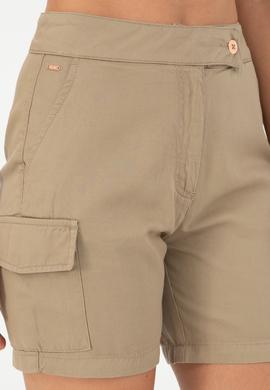 Kadın Haki Dokuma Şort - 50282345011