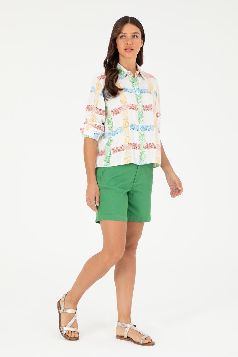 Kadın Yeşil Uzun Kollu Gömlek - 50283633013