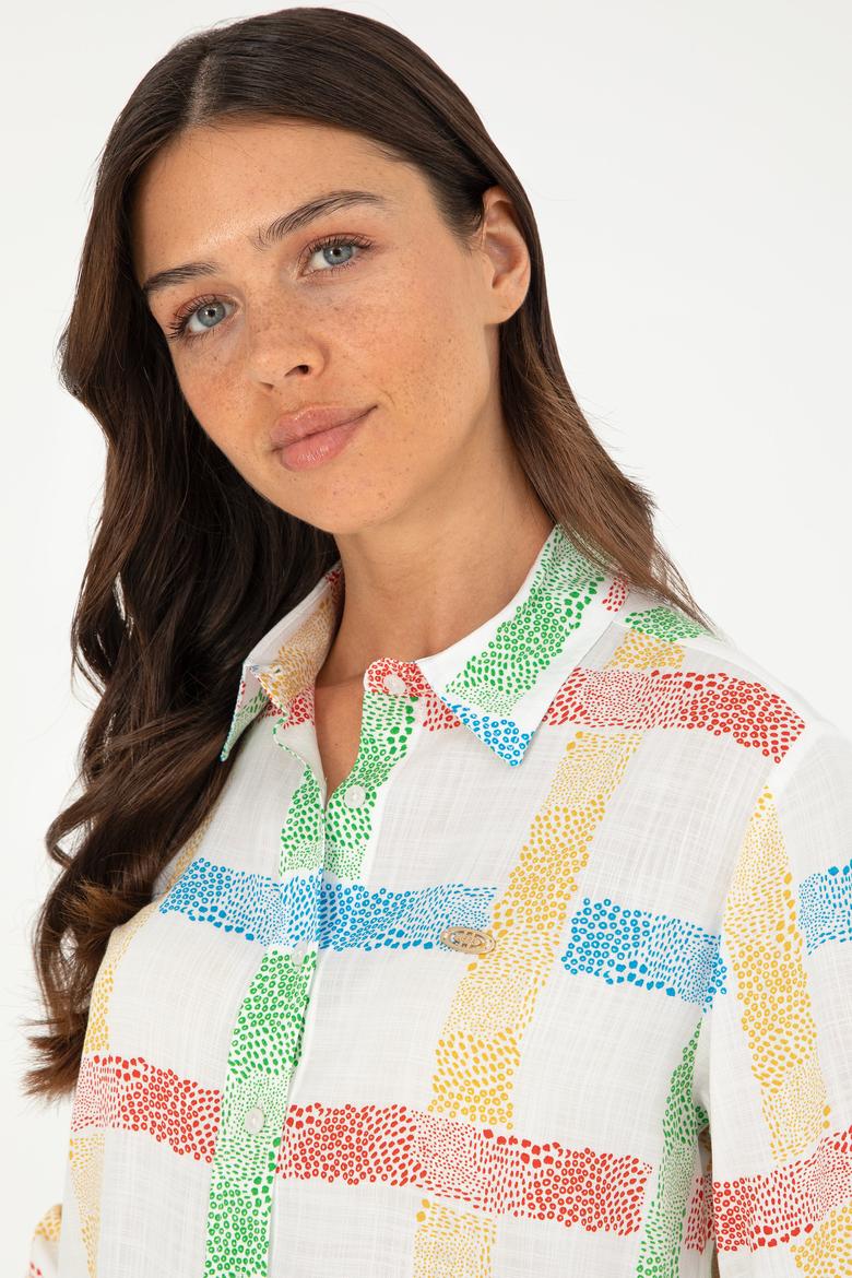 Kadın Yeşil Uzun Kollu Gömlek - 50283633013