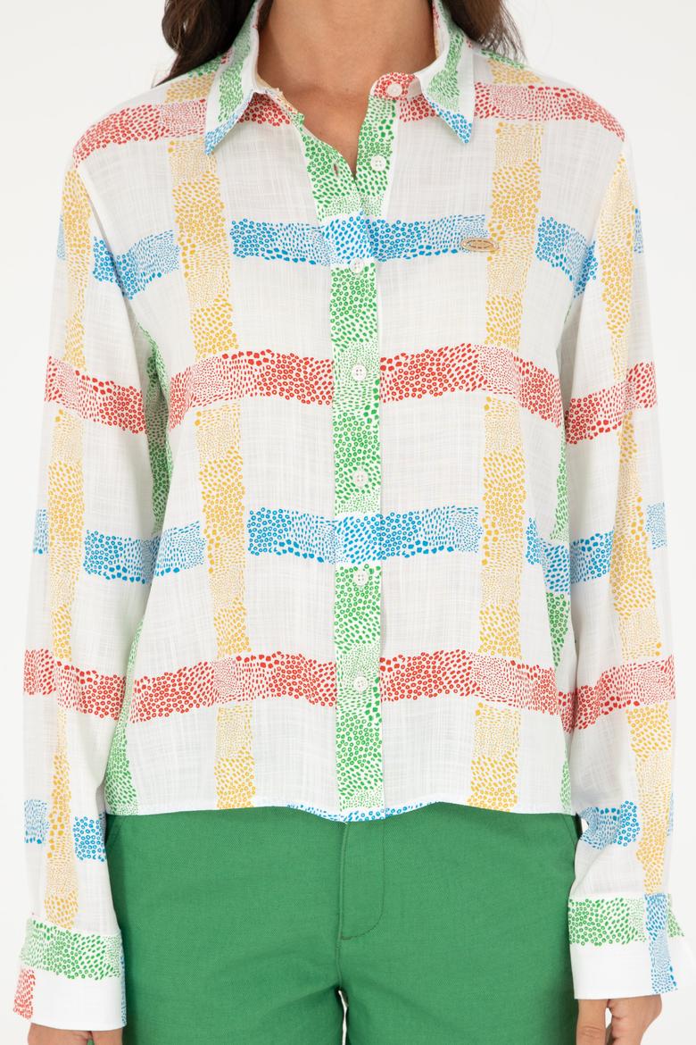 Kadın Yeşil Uzun Kollu Gömlek - 50283633013