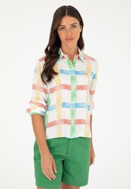 Kadın Yeşil Uzun Kollu Gömlek - 50283633013