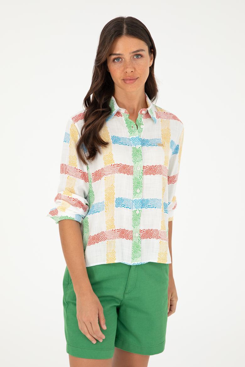 Kadın Yeşil Uzun Kollu Gömlek - 50283633013