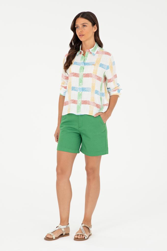 Kadın Yeşil Dokuma Şort