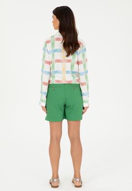 Kadın Yeşil Dokuma Şort - 50281740011
