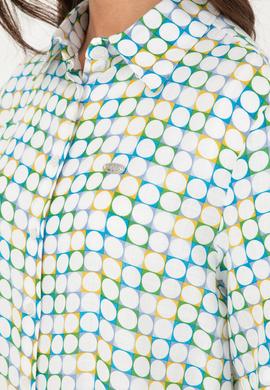 Kadın Saks Kısa Kollu Gömlek - 50283631007