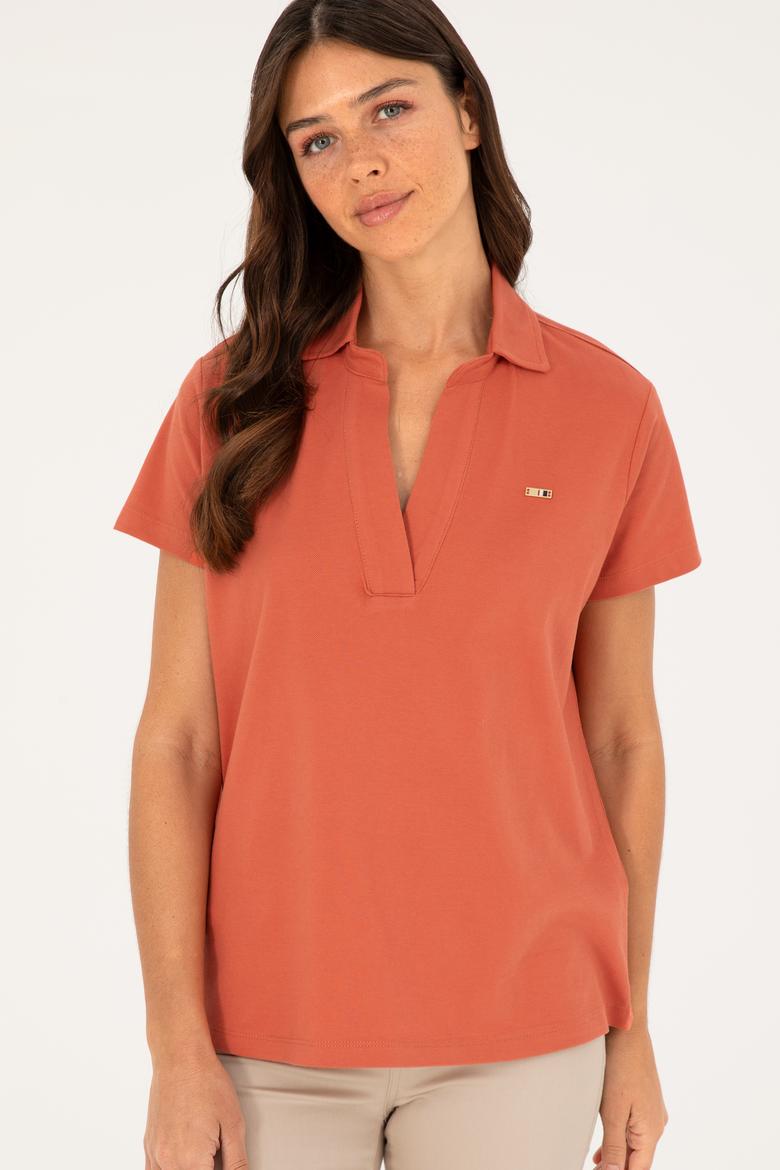 Kadın Pudra Basic Tişört - 50285853067