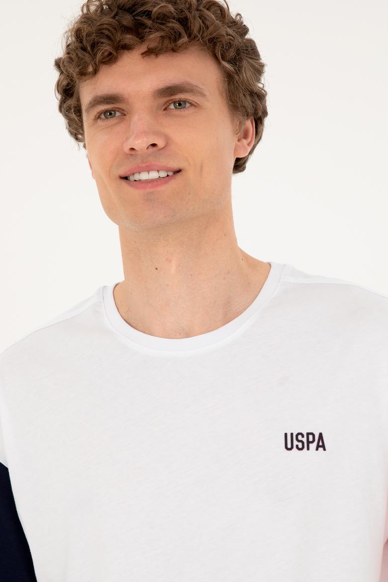 Erkek Comfort Fit Bisiklet Yaka Beyaz Tişört - 50287041046