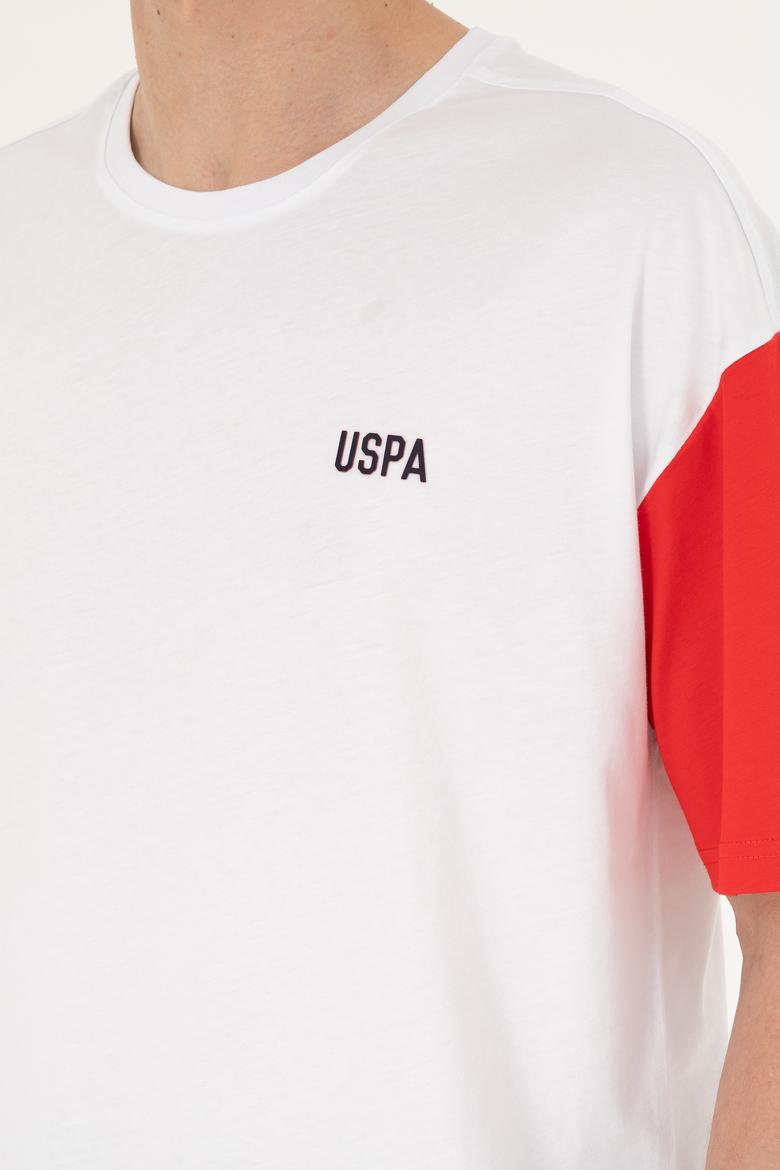 Erkek Comfort Fit Bisiklet Yaka Beyaz Tişört - 50287041046