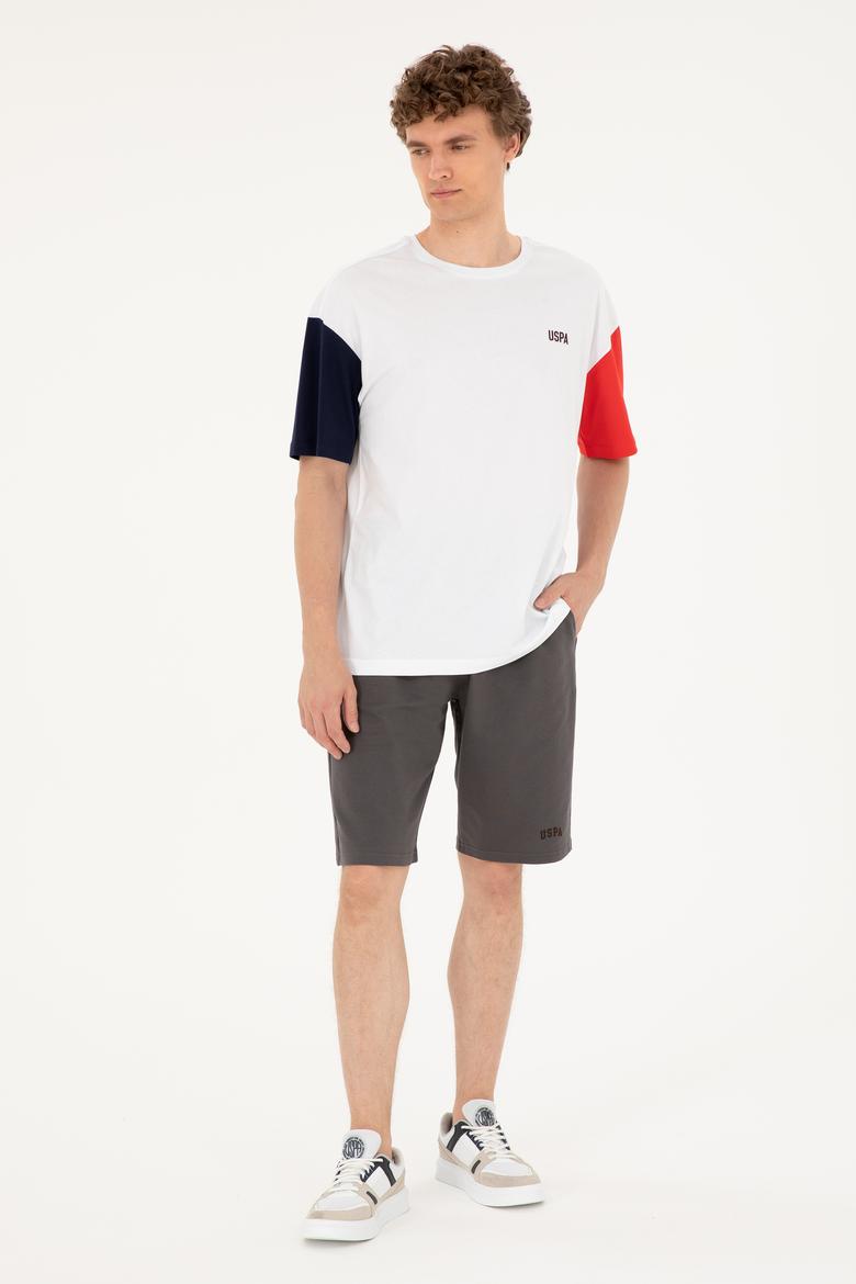 Erkek Comfort Fit Bisiklet Yaka Beyaz Tişört - 50287041046