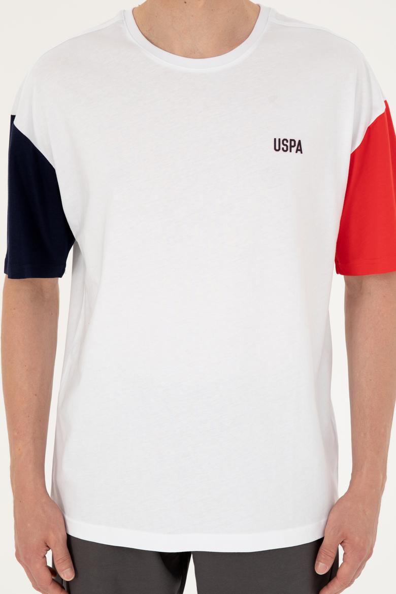 Erkek Comfort Fit Bisiklet Yaka Beyaz Tişört - 50287041046