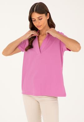 Kadın Menekşe Basic Tişört - 50285853074