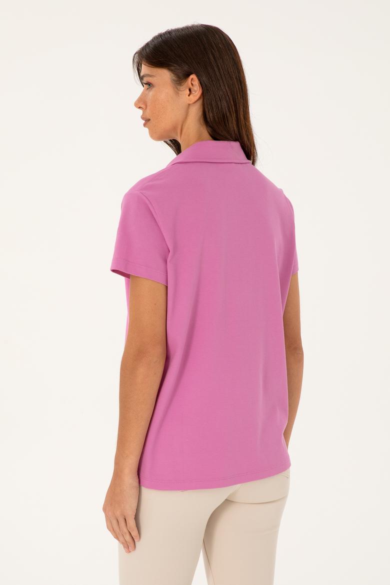 Kadın Menekşe Basic Tişört - 50285853074