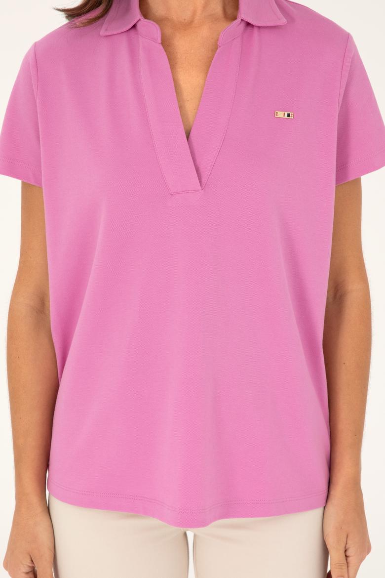 Kadın Menekşe Basic Tişört - 50285853074