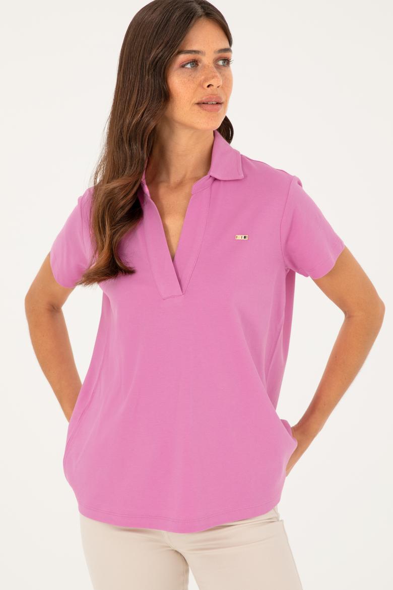 Kadın Menekşe Basic Tişört - 50285853074