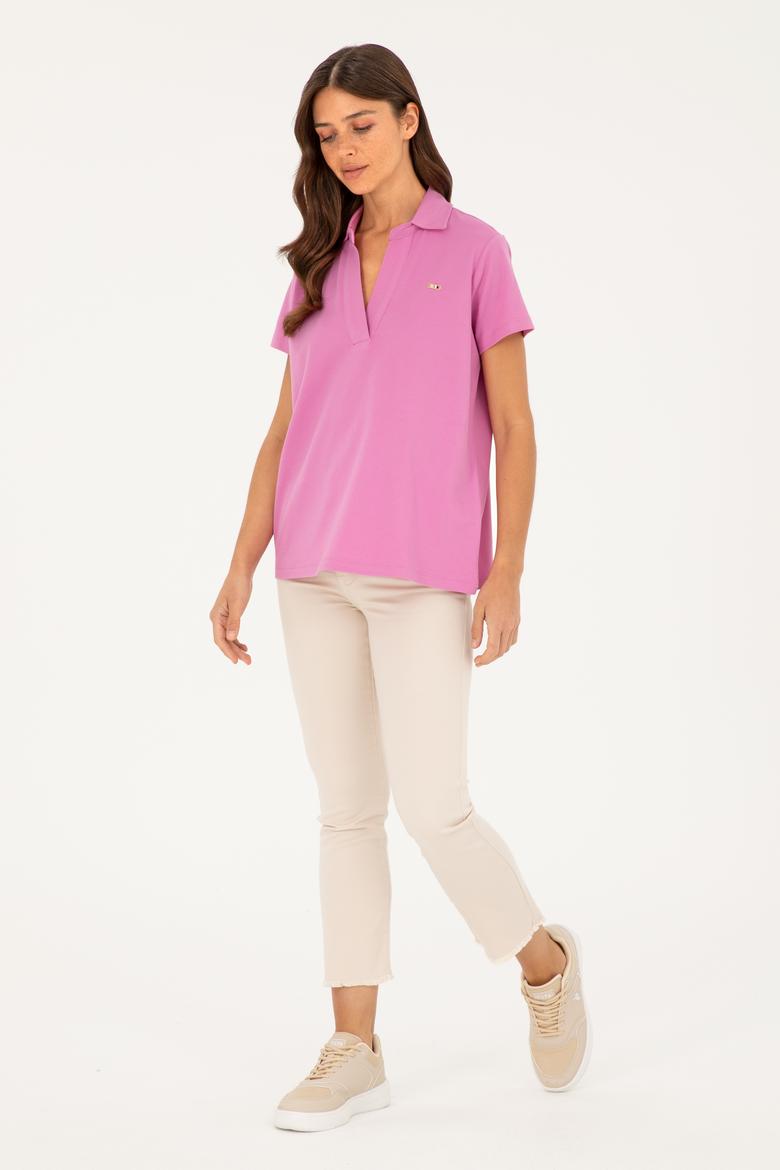 Kadın Menekşe Basic Tişört - 50285853074