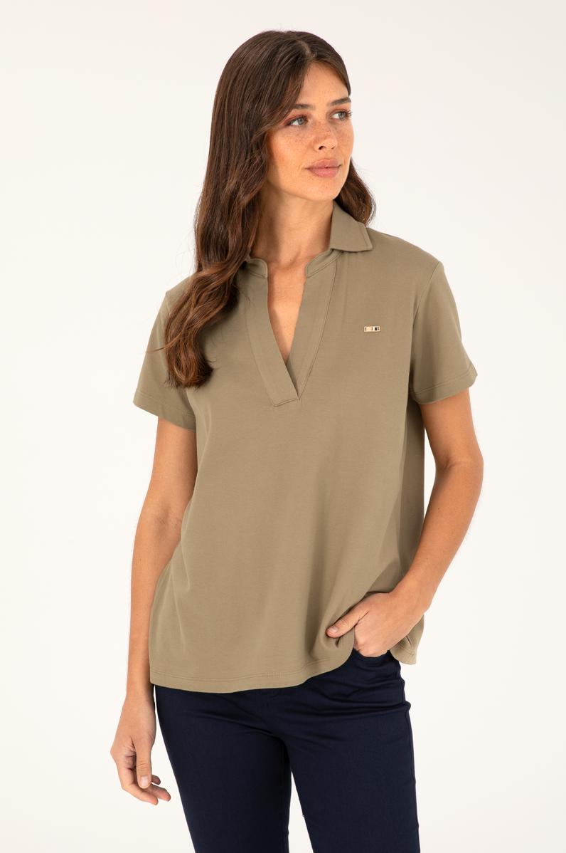 Kadın Haki Basic Tişört