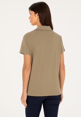 Kadın Haki Basic Tişört - 50285853016