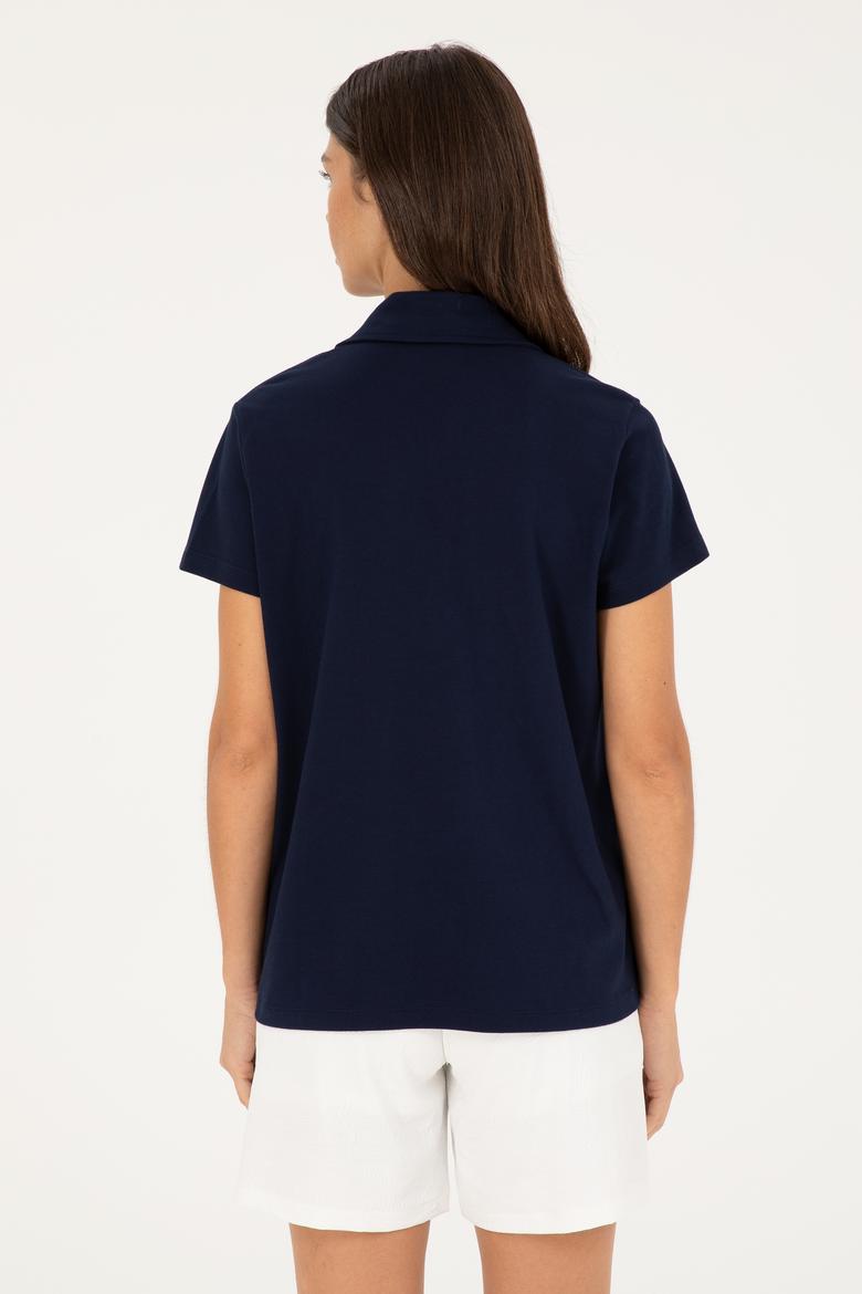 Kadın Lacivert Basic Tişört - 50285853025