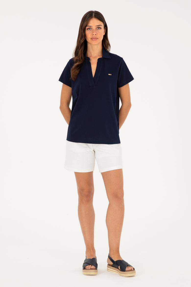 Kadın Lacivert Basic Tişört - 50285853025