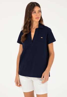 Kadın Lacivert Basic Tişört - 50285853025