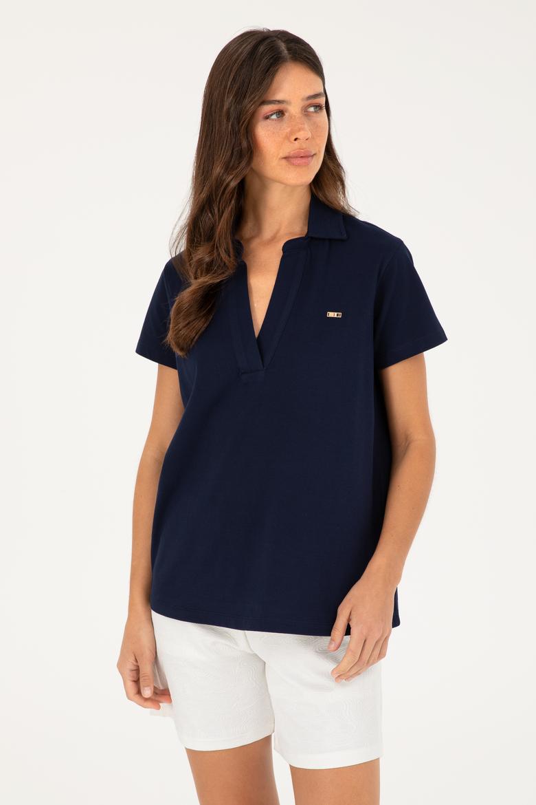 Kadın Lacivert Basic Tişört
