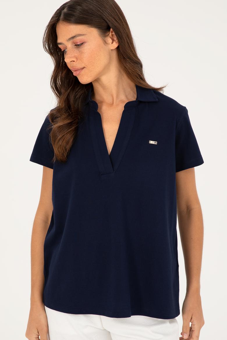 Kadın Lacivert Basic Tişört - 50285853025