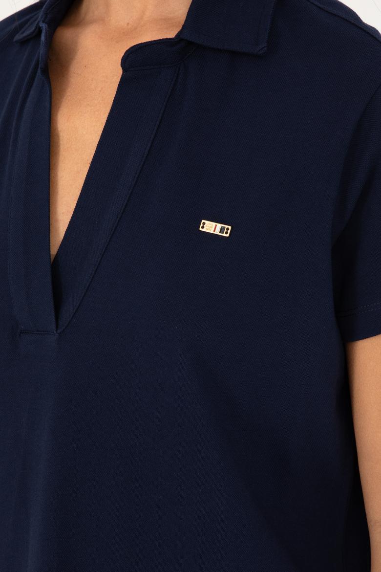 Kadın Lacivert Basic Tişört - 50285853025