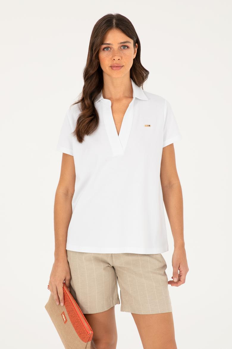 Kadın Beyaz Basic Tişört