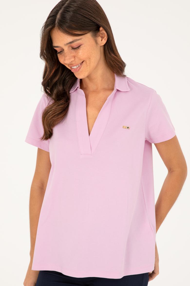 Kadın Pembe Basic Tişört - 50285853063