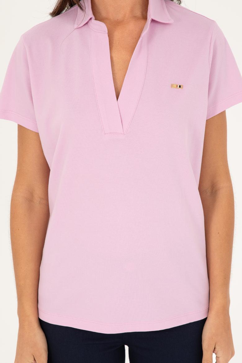 Kadın Pembe Basic Tişört - 50285853063