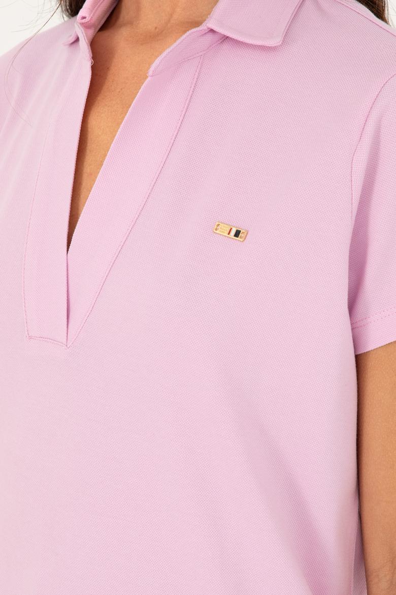 Kadın Pembe Basic Tişört - 50285853063